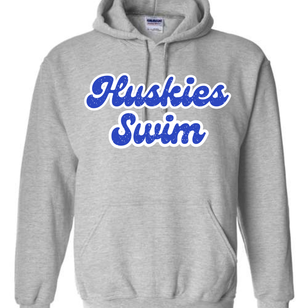 Vintage Distressed Huskies Swim (BLUE)