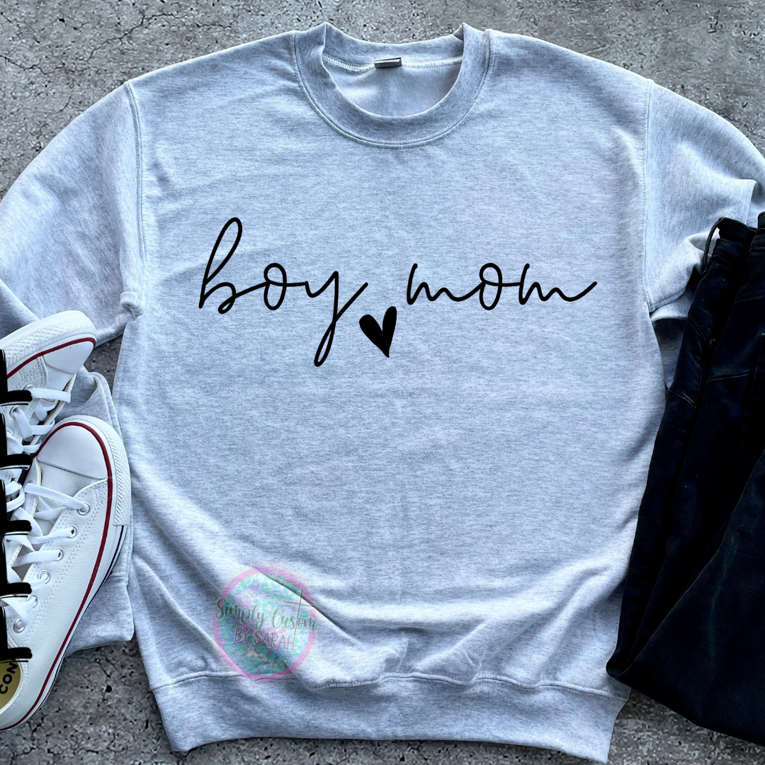 Boy Mom with heart