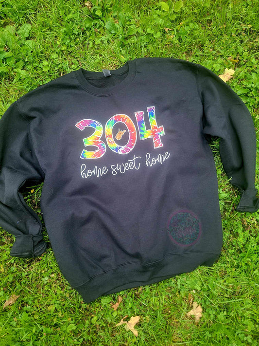 304 Tie Dye Black Sweatshirt