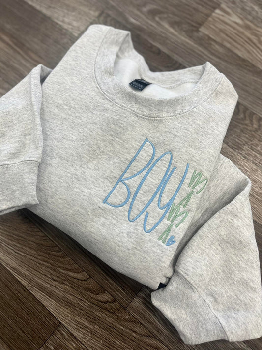 Boy Mama Embroidered Crewneck Sweatshirt *CLOSES MARCH 1*