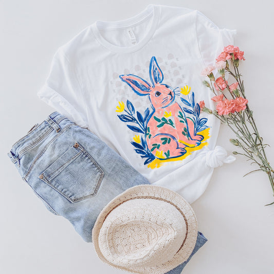 Hand painted Flowers and Bunny *CLOSES MARCH 22*